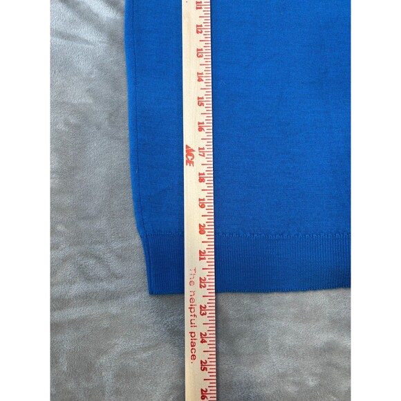 Edinburgh Woollen Mill Lambswool Vest L | Blue Knit GrandpaCore Preppy - Picture 8 of 8